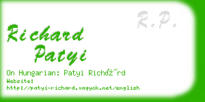 richard patyi business card